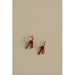 Earrings Shades of Sunset - Sunset orange + poppy red / The Sticky Sis Club